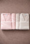 Harmony 6 Piece Stone & Powder Family Bathrobe Set - 3