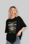 Medusa 2 Mythology Front Printed Black Oversized T-Shirt Men Women Cotton Crew Neck Tshirt - 4