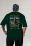 Ares 1 Mythology Back Printed Green Oversize T-Shirt Men Women Cotton Crew Neck Tshirt - 2