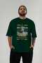 Zeus 2 Mythology Front Printed Green Oversize T-Shirt Men Women Cotton Crew Neck Tshirt - 5