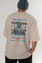 Poseidon 2 Mythology Back Printed Beige Oversize T-Shirt Men Women Cotton Crew Neck Tshirt - 6