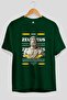 Zeus 4 Mythology Front Printed Green Oversize T-Shirt Men Women Cotton Crew Neck Tshirt