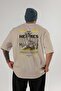 Hermes 2 Mythology Back Printed Beige Oversize T-Shirt Men Women Cotton Crew Neck T-Shirt - 2