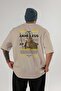 Akhilleus 1 Mythology Back Printed Beige Oversize T-Shirt Men Women Cotton Crew Neck Tshirt - 2