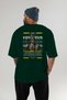 Odysseus 1 Mythology Back Printed Green Oversize T-Shirt Men Women Cotton Crew Neck Tshirt - 5