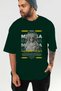 Medusa 2 Mythology Front Printed Green Oversize T-Shirt Men Women Cotton Crew Neck Tshirt - 6