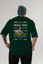 Spartacus 2 Mythology Back Printed Green Oversize T-Shirt Men Women Cotton Crewneck Tshirt - 2