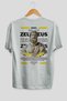 Zeus 4 Mythology Back Printed White Oversize T-Shirt Men Women Cotton Crew Neck T-Shirt
