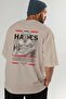 Hades 2 Mythology Back Printed Beige Oversize T-Shirt Men Women Cotton Crew Neck Tshirt - 7