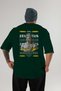 Zeus 4 Mythology Back Printed Green Oversize T-Shirt Men Women Cotton Crew Neck Tshirt - 2