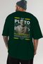 Plato 1 Mythology Back Printed Green Oversize T-Shirt Men Women Cotton Crew Neck Tshirt - 6