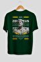 Zeus 2 Mythology Back Printed Green Oversize T-Shirt Men Women Cotton Crew Neck Tshirt