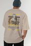 Eros Mythology Back Printed Beige Oversize T-Shirt Men Women Cotton Crew Neck Tshirt - 6