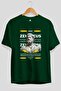 Zeus 2 Mythology Front Printed Green Oversize T-Shirt Men Women Cotton Crew Neck Tshirt - 2
