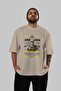 Ares 2 Mythology Front Printed Beige Oversize T-Shirt Men Women Cotton Crew Neck T-Shirt - 5