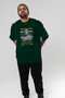 Zeus 3 Mythology Front Printed Green Oversize T-Shirt Men Women Cotton Crew Neck Tshirt - 7