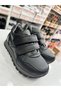 Genuine Leather Black Children's Sports School Shoes - 2