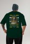 Medusa 1 Mythology Back Printed Green Oversize T-Shirt Men Women Cotton Crew Neck Tshirt - 2