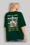 Hera 2 Mythology Back Printed Green Oversize T-Shirt Men Women Cotton Crew Neck Tshirt - 4