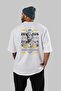 Zeus 2 Mythology Back Printed White Oversize T-Shirt Men Women Cotton Crew Neck Tshirt - 4