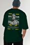 Zeus 3 Mythology Back Printed Green Oversize T-Shirt Men Women Cotton Crew Neck Tshirt - 7