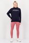 Women Relaxed Fit Long Sleeve Outdoor Sweatshirt, Dark Navy - 4