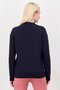 Women Relaxed Fit Long Sleeve Outdoor Sweatshirt, Dark Navy - 3