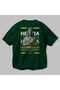 Hestia 1 Mythology Back Printed Green Oversize T-Shirt Men Women Cotton Crew Neck Tshirt - 3