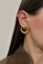 Steel Serrated Spiral 2-Piece Earrings