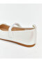 M&B Collection Ecru Leather-Look Girl Child Ballet Flats - 5