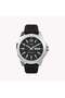 Men's Black Silicone Watch, Silver Case | Tw2w42900