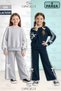 Girl's Ribbon Detailed 2-Piece Crew Neck Sweatshirt Set with Bow Detail