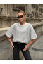Women's Oversize Striped T-Shirt White - 5