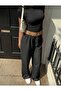 Women's Crop Top Wide Leg Sweatpants Set - 3