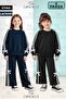 Girl's 2-Piece Bow Detailed Crew Neck Sweatshirt Set