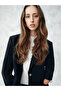 Navy Blue Easy-To-Wear Women's Crop Blazer Jacket with Zipper on the Sleeve - 6