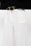 Women's Belted High Waist Palazzo Trousers - 4
