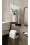 Modern Metal Toilet Paper Holder with Shelf |   Minimal & Durable Bathroom Accessory