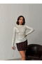 Shiny Sequined Long Sleeve Blouse - Stone |   F2060 - 3