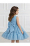 Girl's Blue Bow Detailed Skirt Tulle Dress, Girl's Evening Dress, Party Dress - 2