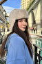 Young Beige Plush Pilot Hat |   Unisex Trendy Winter Ushanka Model with Headphones - 4
