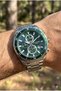 43mm Steel Case Sport Green Dial Silver Color Steel Band Men's Wristwatch - 5