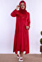 Maternity Set with Hijab and Breastfeeding Features - 5 Piece Effortt - Cherry - 4