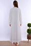 Comfortable Cut Cotton Dressing Gown Maternity Nightgown Set Effortt - Ecru - 6