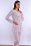 Cotton Maternity and Postpartum Pajama Set with Nursing Features for Prenatal and Postnatal Use - Pink - 7