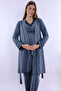Effortt Indigo Maternity Pajama Set with Dressing Gown - 6