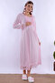Cotton Maternity Nightgown with Breastfeeding Feature Effortt - Pink - 7