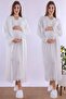 Pajama Set for Pregnant and Postpartum Women, Cotton, Comfortable Cut, Carpediem - Ecru