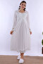 Cotton Maternity Nightgown with Breastfeeding Feature Effortt - Ecru - 5