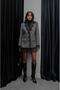 Gray Lace Detail Blazer Jacket - 2